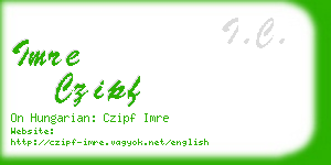 imre czipf business card